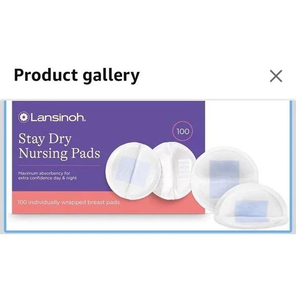 Lansinoh Stay Dry Disposable Nursing Pads for Breastfeeding, 100 Count