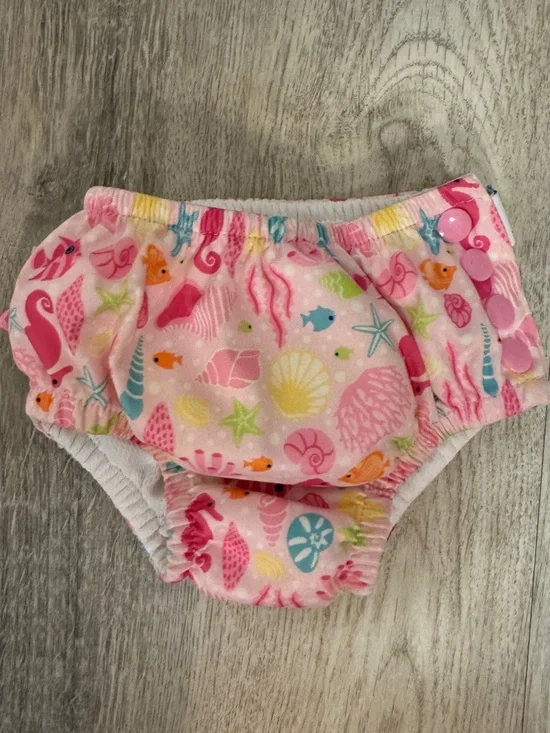 i play. Pink Seashell Print Reusable Swim Diaper Cover