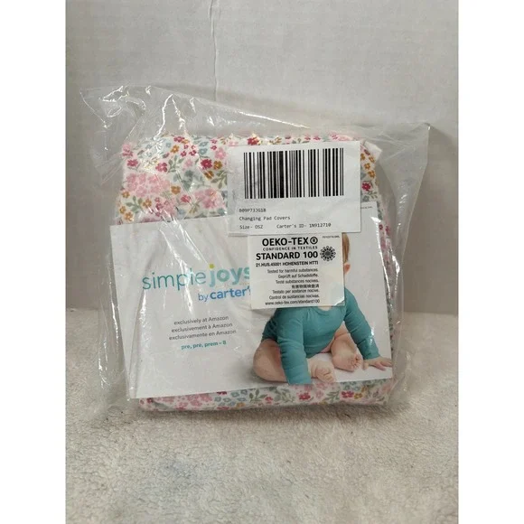 NEW Simple Joys by Carter's Changing Pad Covers Floral Print & Polka Dot‎ 2 Pack
