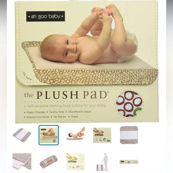 Ah Goo Baby Plush Pad / portable changing pad withmemory foam