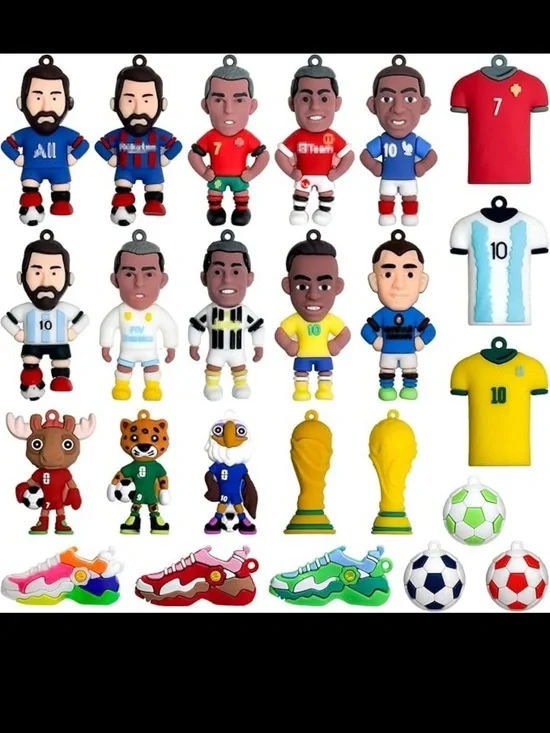 GZFGUZ World Cup 2026 Soccer Star Action Figure Set - Mini Football Player Doll