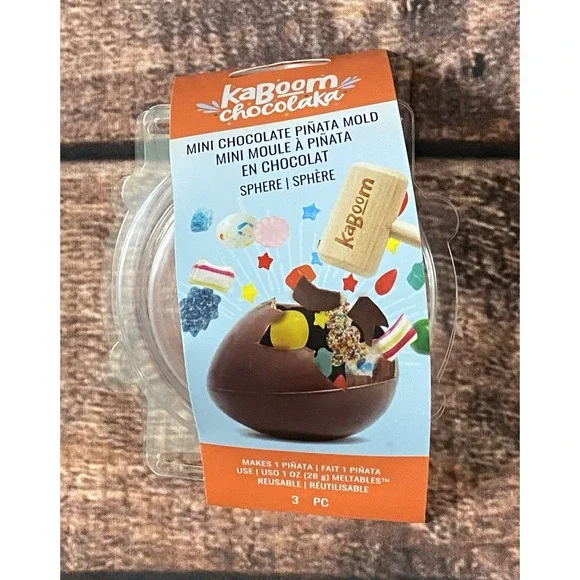 Kaboom Chocolaka Mini Chocolate Piñata Mold (Sphere) Plastic New