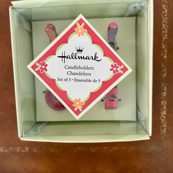 Hallmark Barbie birthday candle holders 5 total original in box very cute .