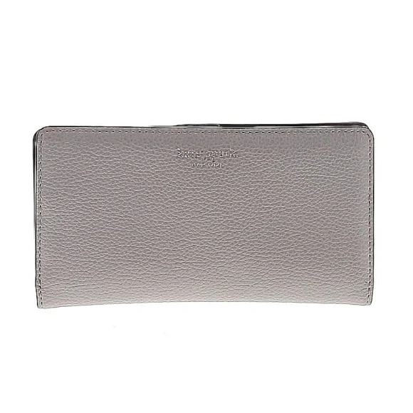 Kate spade Gray with red interior Leather Wallet