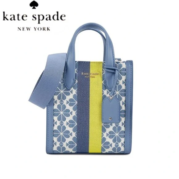 NWT KATE SPADE Mini Manhattan Spade Flower Jacquard Tote‎