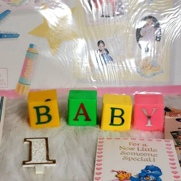 Novelty fun retro 1980's Vintage BABY shower/ 1st birthday party decor bundle