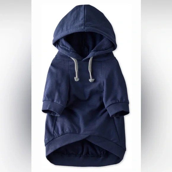 PetPassion Rocky Comfy Dog Hoodie Navy Blue XXS Organic Cotton 9