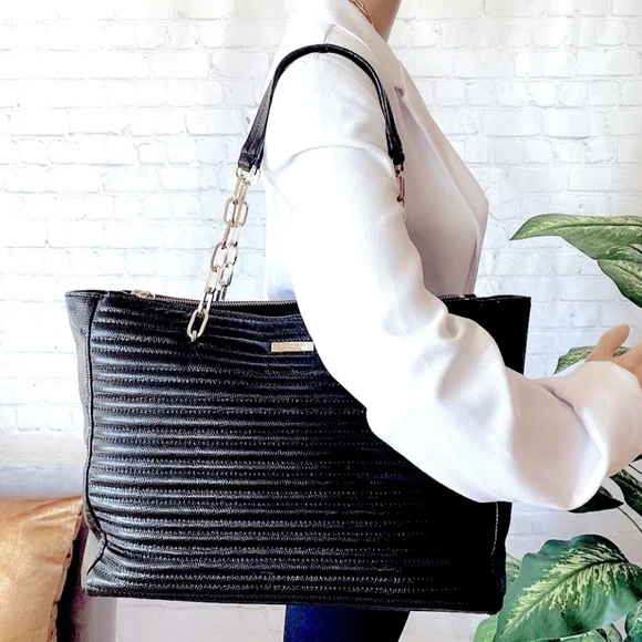 KATE SPADE New York | Paulina Karen Court | Black Leather Tote