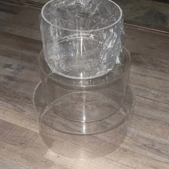 3 pcs Clear Cake Stands