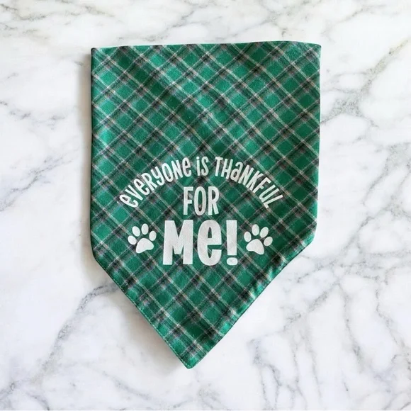 DOG Bandana - Everyone Is Thankful For Me - Size L Large