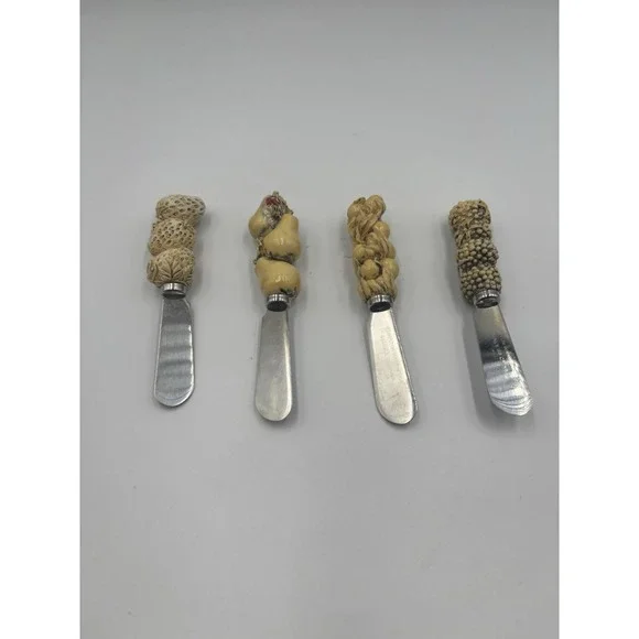 Fruit Cheese/Butter Knives Set Of 4 Boston Warehouse Stainless Steel.‎