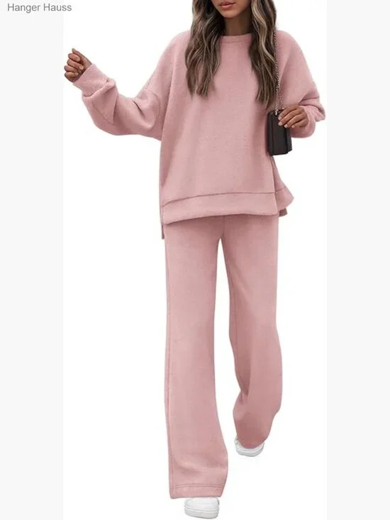 Matching Lounge Sweatsuit 2 Piece Set Oversized Sweatshirt Joggers