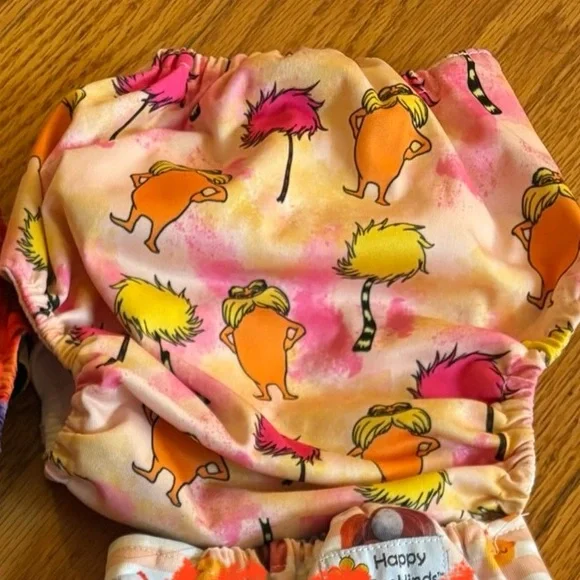 🔥5 FOR $25🔥 Happy BeeHinds Dr. Seuss The Lorax Pocket Diaper Cover