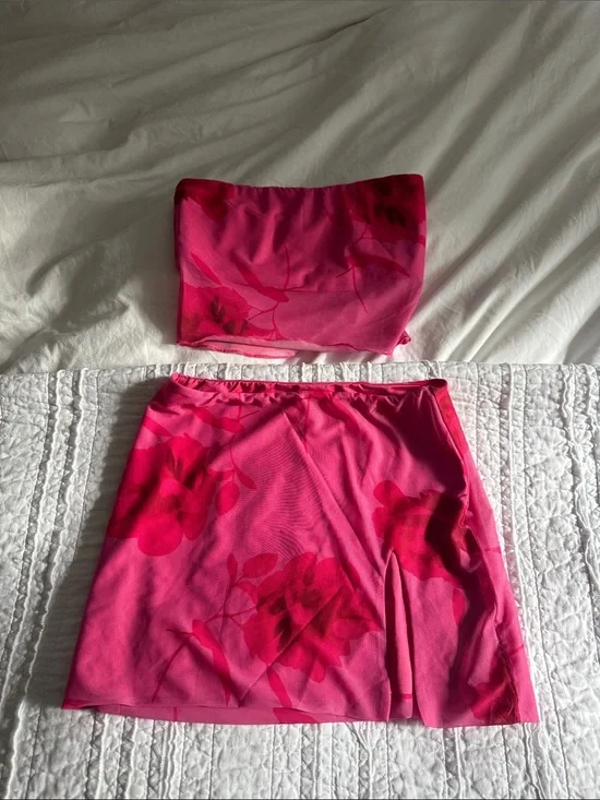 Princess Polly Hot Pink Floral Matching set