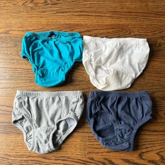 Baby Gap Toddler Girl Blue White and Gray Diaper Cover Set 18-24 months & 2T