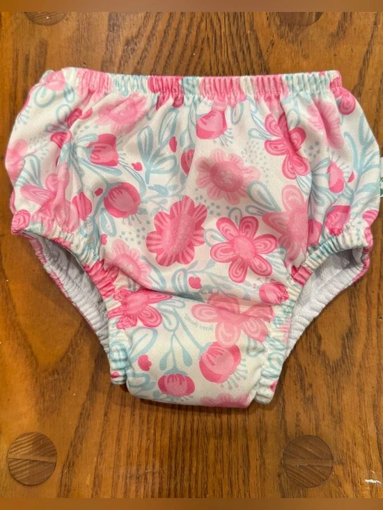 Pink Floral Reusable Swim Diaper Baby Toddler Girl Kids 12 Mo by Green Sprouts