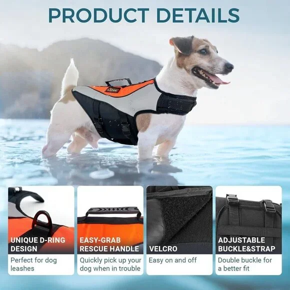 Dog Life Jacket & Swimming Safety Vest