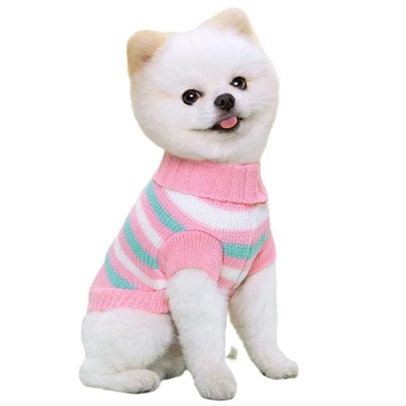 New Dog Sweater Pink And Blue Small