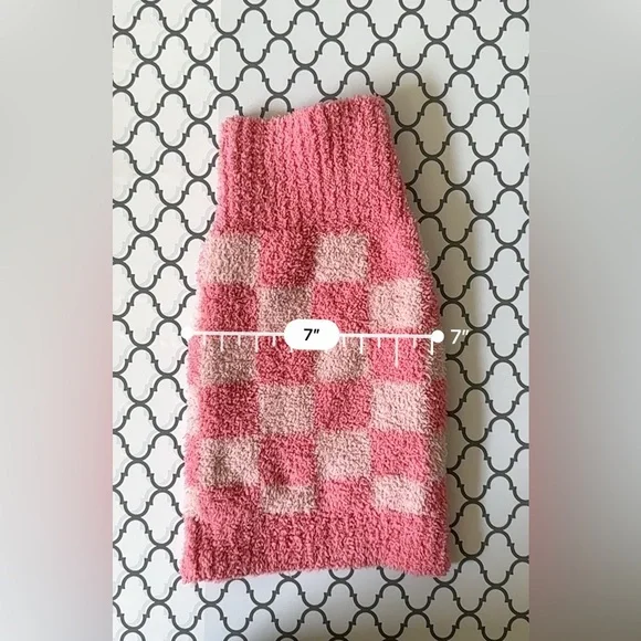 Pink dog Checkered Knit Sweater