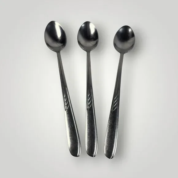 Imperial Iced Tea‎ Spoons Noreen FALCON Stainless Steel Set of 3 Made In USA