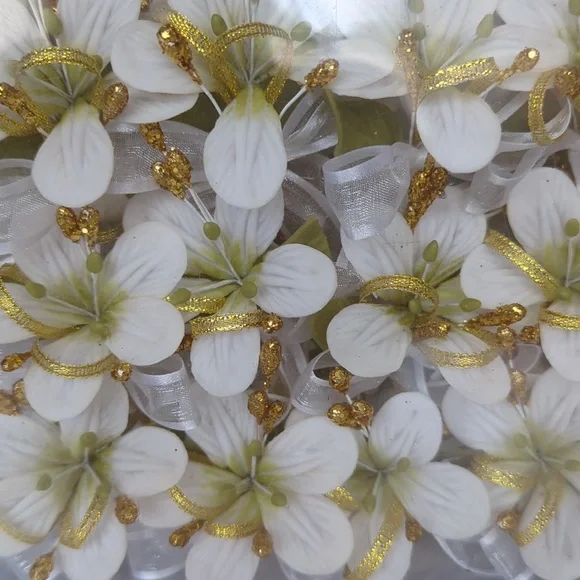 24 flores de migajón (24 cold porcelain Flowers