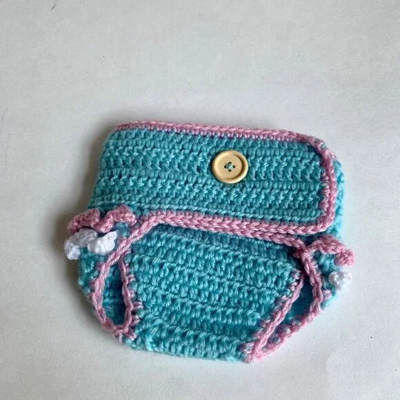 NEW Teal Blue Ruffle Diaper Cover 0-6 Months