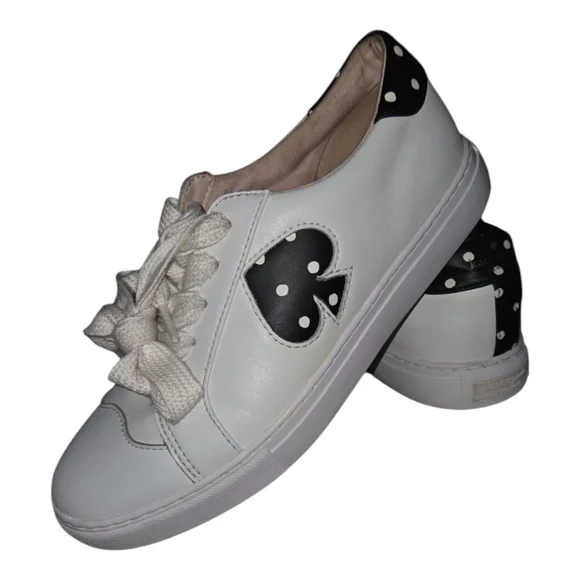 KATE SPADE NEW YORK WOMENS SNEAKERS POLKA‎ DOT SPADE SIZE 8B