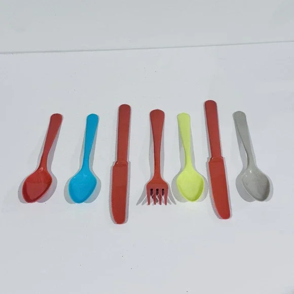 Vintage MCM Gothamware Colorful‎ Plasticware Utensils Mixed Lot of 7 Pieces