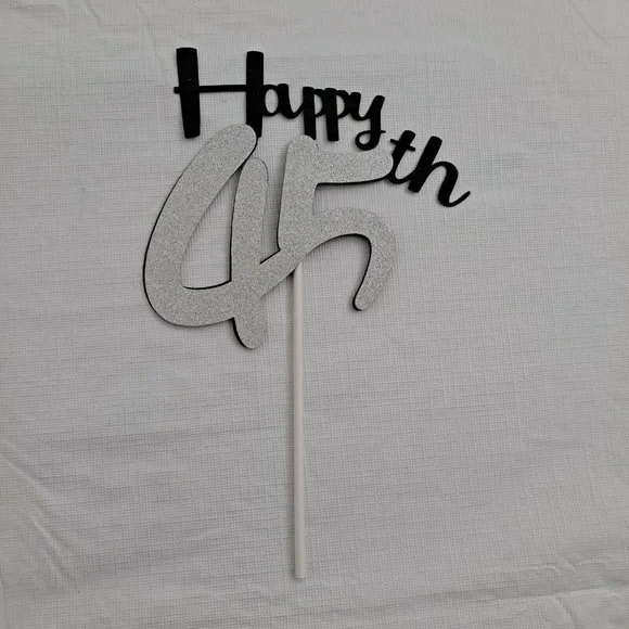 45th Anniversary Wedding Cake Topper