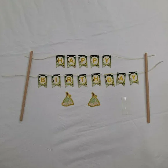 Happy Birthday Bunting Cake Topper Princess And The Frog Disney