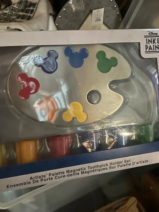Artists' Palette Magnetic Toothpick Holder Set - Multi Color