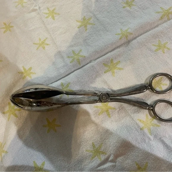 Silver plated salad tongs