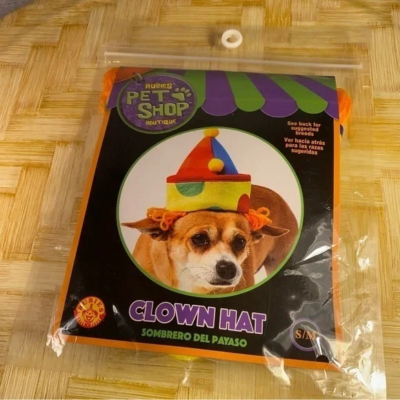 New Dog Clown Hat‎ Fits Small Dogs
