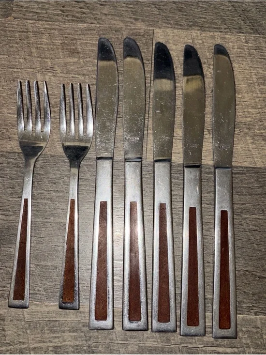 MCM Stainless Steel 7 Piece Flatware Japan Vintage