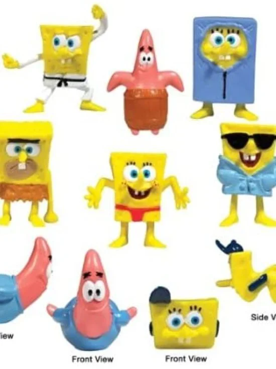 Spongebob Cake Toppers / Cup Cake Decorations Set of 8 Figurines