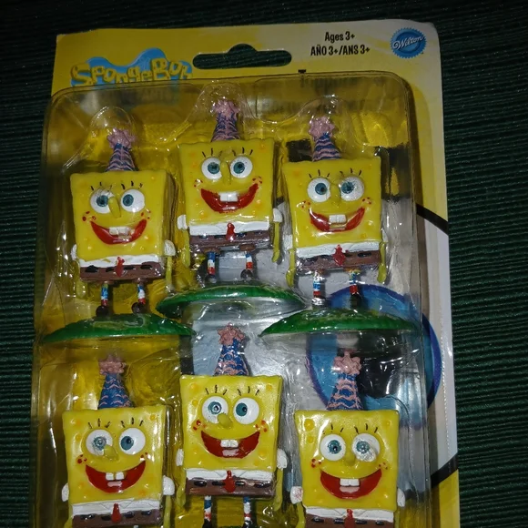 Wilton SpongeBob Cake Topper Set Of 6. NWT