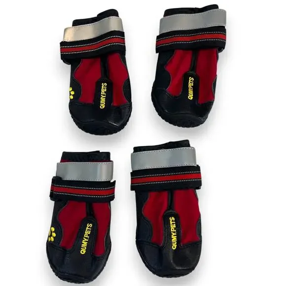 QUMY Dog Boots 52-65 lbs Red