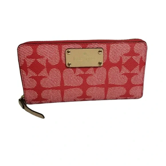 Kate Spade New York Red Saffiano Spade Print 8