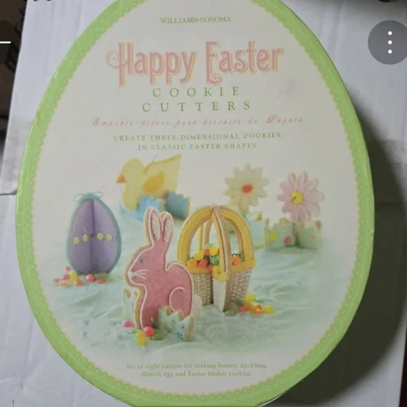Williams Sonoma Pastel Easter Cookie Cutter Set - Pink, Yellow, Purple, Green