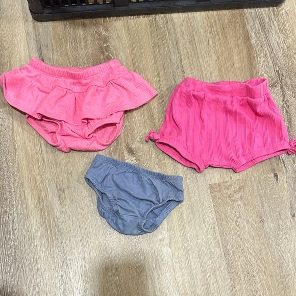 Carter's Pink and Gray Diaper Cover Trio