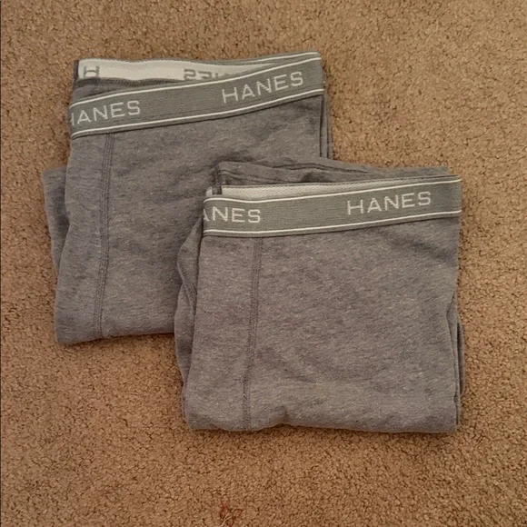 Hanes Men's Boxer Briefs in Gray