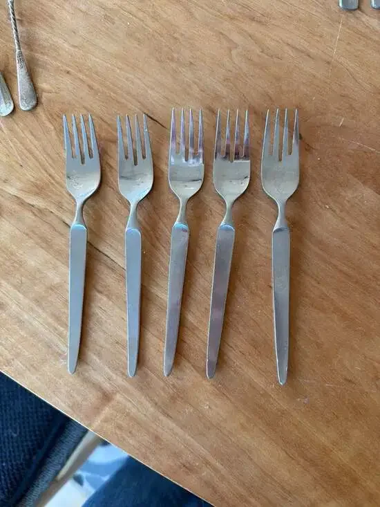 Set‎ of 5 Stanley Roberts SRI Sienna Brushed Stainless Steel Salad Forks Japan