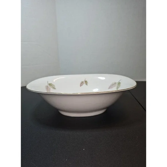 FALLING LEAVES Edelstein made in Bavaria Germany Serving Bowl Vintage Gold Trim