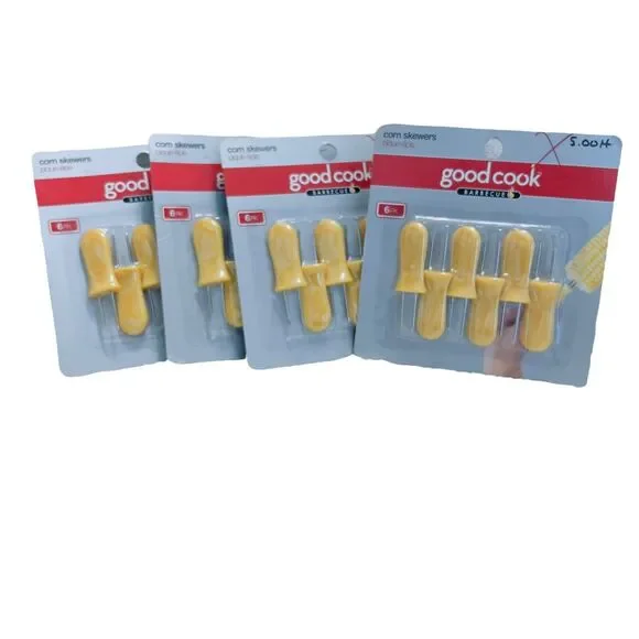 Good Cook Barbecue 6 Pack Yellow Corn Skewers #4 pks Total NEW Sealed Grilling‎