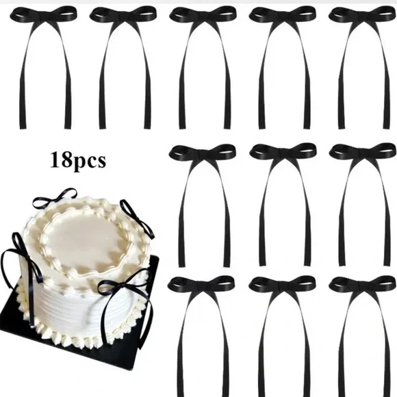 Target Black Ribbon Cake Bows (18 pcs)