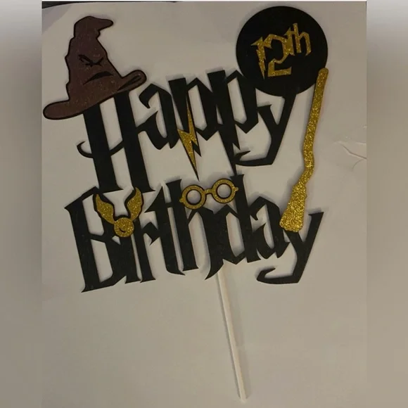 Harry Potter 12th Birthday Cake Topper Food Birthday Party Decoration Kids