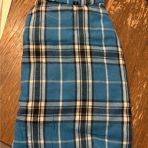 Blue Plaid Dog Pullover Hoodie - Cozy Plaid Knit
