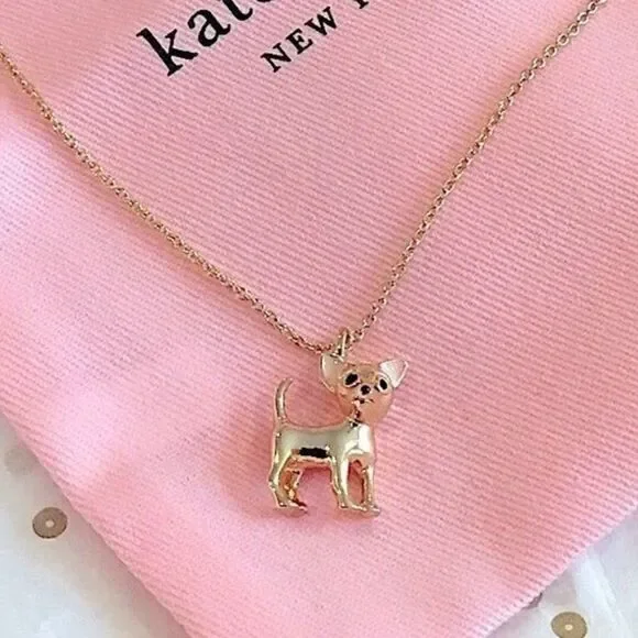 NEW KATE SPADE YO QUIERO TACO CHIHUAHUA NECKLACE