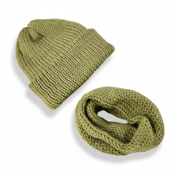 Dog Scarf and Human Hat - Matching Set - Hand Knit Handmade Knitted