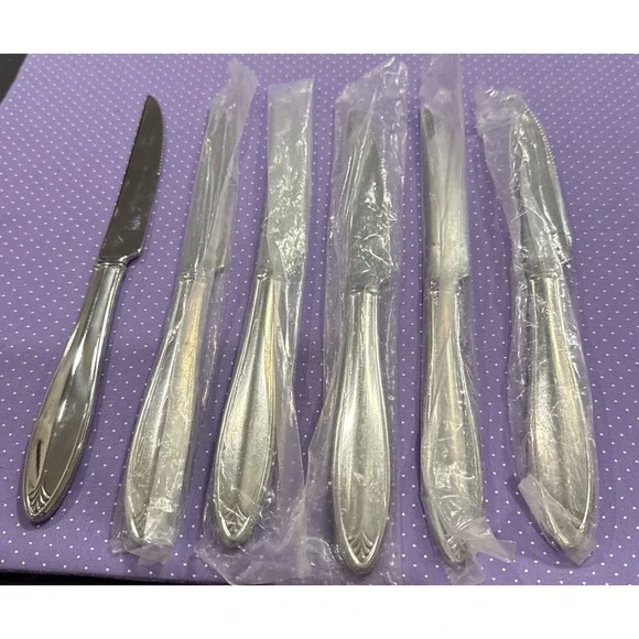 Lenox Covington Stainless Steel Flatware Serrated Knife Knives Set‎ of 6 NEW